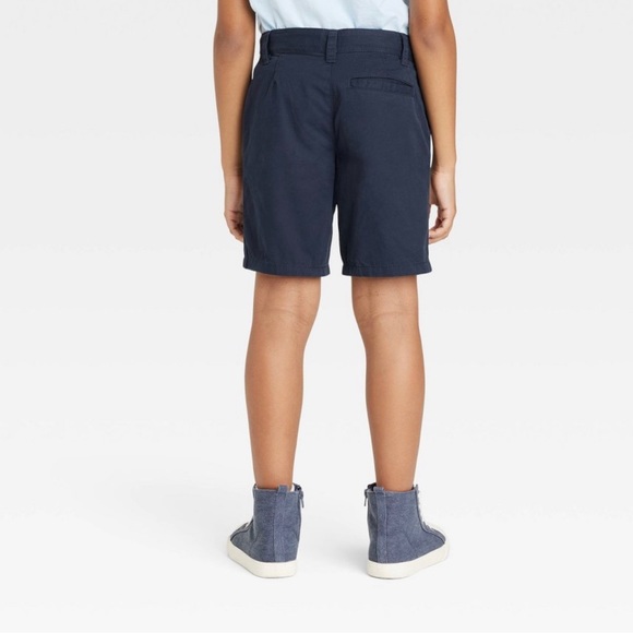 NWT Cat & Jack Boys Flat Front At The Knee Dark Blue Shorts - Picture 6 of 6
